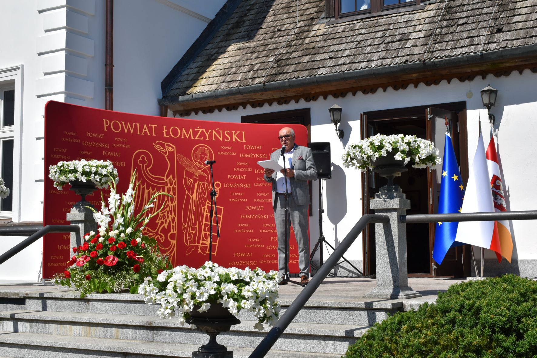 28.06.2022 r. 103. rocznica podpisania Traktatu Wersalskiego; na zdjęciu: Starosta Łomżyński Lech Marek Szabłowski
